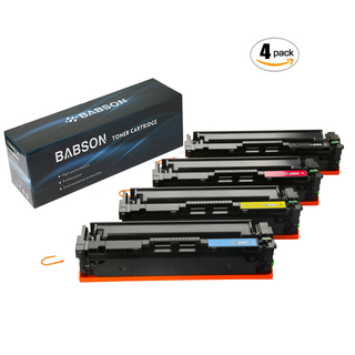 BABSON Compatible HP 410A CF410A CF411A CF412A CF413A High Yield Toner Cartridge for HP Color LaserJet Pro MFP M477fdn M477fdw M477fnw,Pro M452dn M452nw M452dw M377dw Printers, 4 Pack(B/C/M/Y)